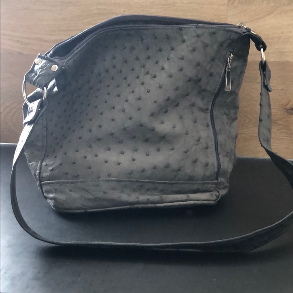 Real Ostrich Leather shoulder bag